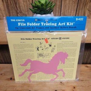 1980 Blip The Circus File Folder Tracing Art Kit 8 1/2 X 11 - Picture 1 of 9