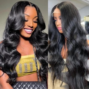 26inch Lace Front Wig Black Body Wave Wig for Black Women,Long Body Wave Wig ... - Picture 1 of 6