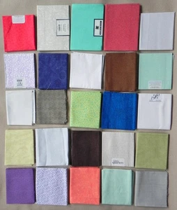 25 Fat Quarters, Assorted Textures Patterns & Colors, 18"x21" Cotton Fabric - Picture 1 of 9