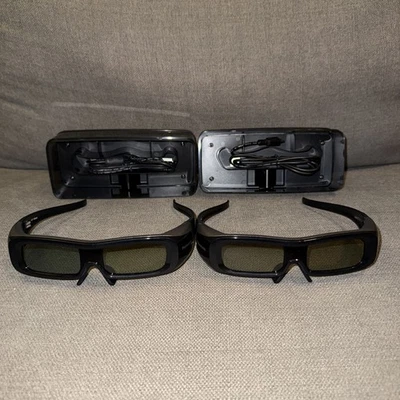 Panasonic 3D  Full HD Active Glasses with Charging Cables Set of 2 - Image 1 of 4