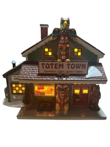 DEPT 56 TOTEM TOWN SOUVENIR SHOP 55053 SNOW VILLAGE CHRISTMAS Retired - Picture 1 of 12