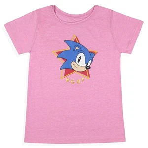 Sonic The Hedgehog Girls' Classic Sonic Face Kids Video Game T-Shirt - Picture 1 of 15