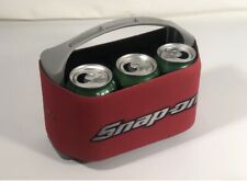 Red Snap On Tools 6 Pack Bottle Beer Cooler Drink Can Carrier with Cooler Insert