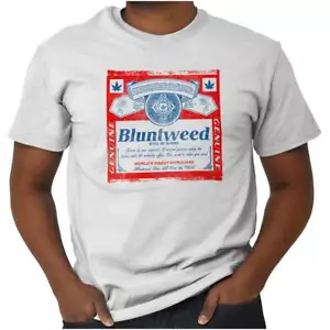 Funny Stoner Drinking Marijuana Hipster Weed Womens or Mens Crewneck T Shirt Tee - Picture 1 of 9