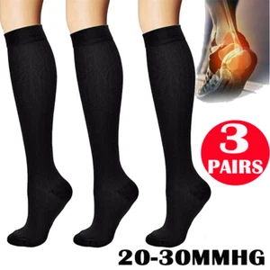 Men Women 20-30mmHg Compression Socks for Varicose Veins, Edema, Diabetic ect - Picture 1 of 15