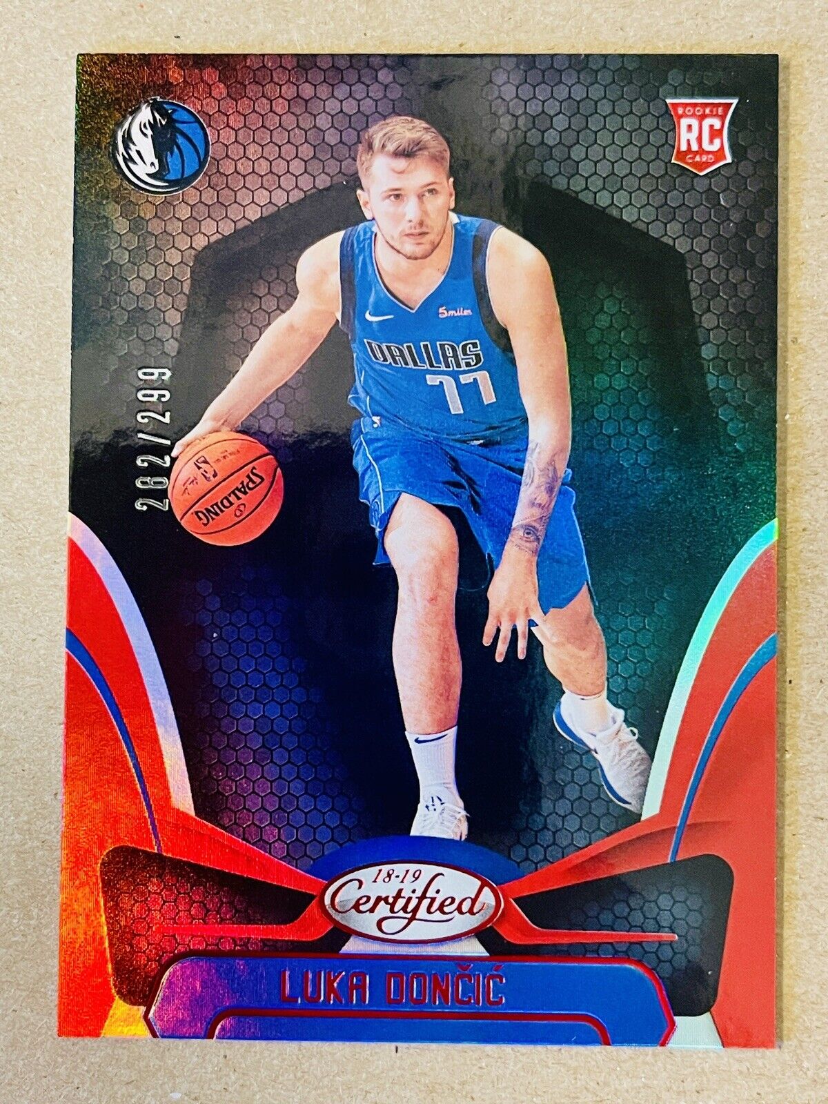 Luka Doncic 2018-19 Panini Certified Mirror Red Rookie RC /299 #153