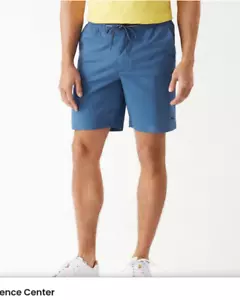 TOMMY BAHAMA Oceanside Poplin Elastic-Waist 8-Inch Shorts, Deep Azure, Md - Picture 1 of 1