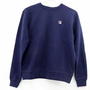 Fila Women's Michele Crewneck Pullover Fleece Sweatshirt, Navy Blue, Sz Small - Picture 1 of 2