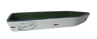 Mudpie - Lake Life Cracker Сервировочное блюдо в форме лодки Керамика НОВИНКА - Изображение 1 из 4
