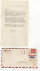 Jimmy Durante signed typed letter with envelope TLS d. 1962