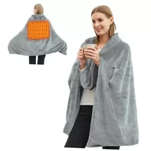 Portable USB Heated Blanket, Cordless Heated Throw Blanket 3 Heating Levels  - Picture 1 of 8