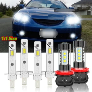 For Acura RSX 2002 2003 2004 Combo LED Headlight HI/LO Beam + Fog Light 6x Bulb - Bild 1 von 17