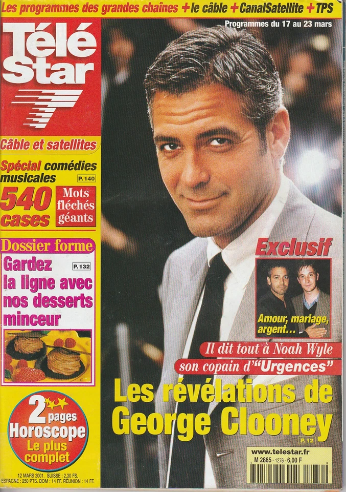 Tele Star No. 1276 From 12/03/2001 - George Clooney - Noah Wyle - SCHWARZENEGGER - Image 1 of 1