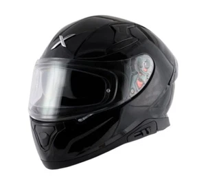 Casco Completo Moto Axor Apex Brillo Negro Sólido ECE 22.05 DOT FMVSS - Imagen 1 de 4