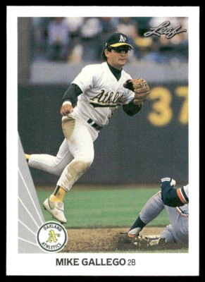Mike Gallego 1990 Leaf #121 Oakland Athletics - Image 1 of 2