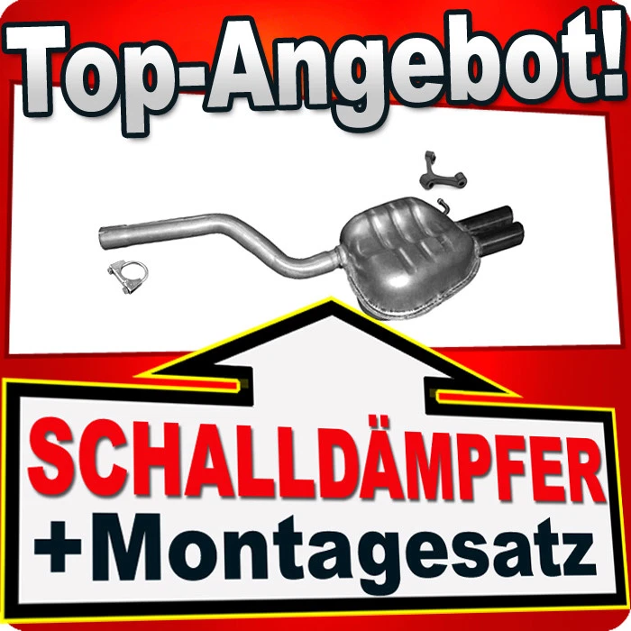 Silencieux d'échappement pour SKODA OCTAVIA II VW GOLF V JETTA A5 1.4 TSI 2.0... - Photo 1/1