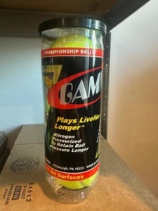 GAMMA Tennis 3-Ball Can Championship Balls Unopened - Picture 1 of 1