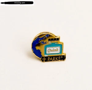 Rare Parker Earth Quink Pin / Brooch in Blue-Green - Picture 1 of 4