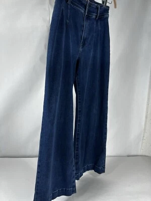 Paige Anessa Wide Leg Jeans High Rise Waist Crop Size 27 Dart Pant Anthropologie - Image 1 of 4