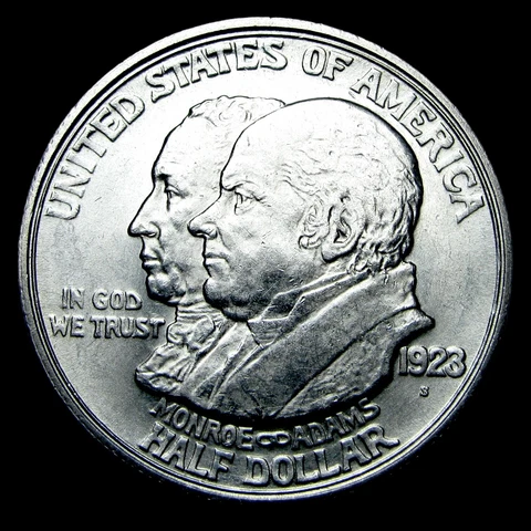 1923-S Monroe Commemorative Half Dollar Silver Gem BU Details Coin -- #GG049 Cover