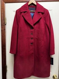 Tommy Hilfiger Women's Single Breasted Peacoat Red Size 2X NWT - Picture 1 of 8