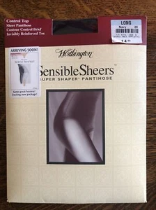 Worthington Sensible Sheers Super Shaper Pantihose Long Navy VTG - Picture 1 of 2