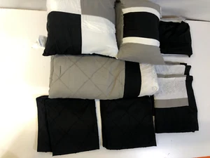 Chic Home Queen Livingston Bettwäsche-Set, Schwarz, Luxus-Stickerei, Mikrofaser - Bild 1 von 7