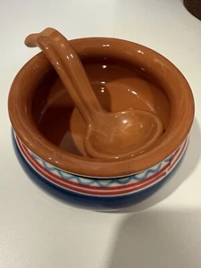 Exc Condition Southern Living Salsa Or Queso Bowl With Ladle Southwest Design - Picture 1 of 7
