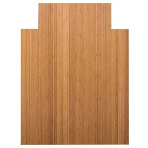 Anji Mountain Bamboo Office Chair Mat 48" x 36 Roll-Up Design in Natural Brown - Picture 1 of 3