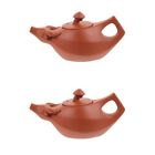  2 Pack Purple Clay Hand Holding Pot Chinese Style Small Teapot