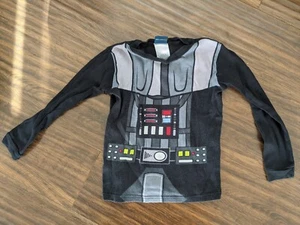 Size 8 Star Wars Darth Vader 100% Cotton Pajamas Pajama Long Sleeve Top Black - Picture 1 of 3