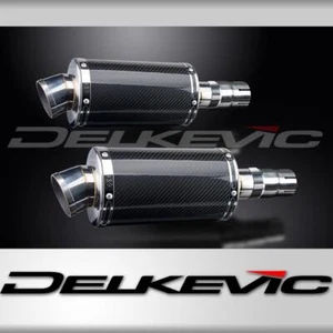 TRIUMPH LEGEND 900 1998-2001 225mm OVAL CARBON SILENCER EXHAUST KIT - Picture 1 of 4