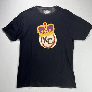 Red Jacket Brand KC Monarchs Men's Medium T-Shirt Black Pre Wash Negro League - Picture 1 of 9