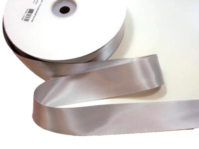 Millennium Silver Single-Face Satin Ribbon 1 1/2" wide x 10 yards Schiff B50 - Image 1 of 4