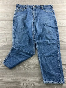 Carhartt Relaxed Fit Style B17-DST Blue Jeans Men’s Size 42x28 Dark Wash - Picture 1 of 9