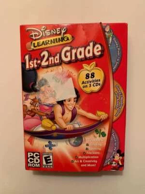 Disney Learning 1st-2nd Grade PC/MAC 3 CD Rom Set & Bonus LN - Image 1 of 4