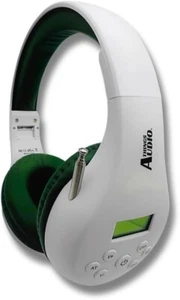 FM Antenna Radio Headphones with Pull-Out Antenna by Things Audio Wht & Army Grn - Picture 1 of 6
