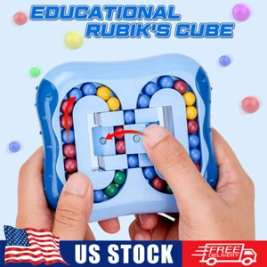 Rotating Fidget Square Beads Magic Cube Stress Relief Toy For All Ages - Picture 1 of 17