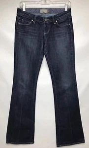 Paige Laurel Canyon Jeans Sz 26 Low Rise Boot Cut Dark Wash Womens Pants - Picture 1 of 5