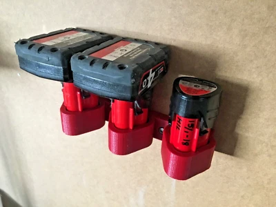 Milwaukee M12 Battery Holder Wall Mount