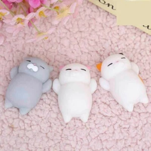 3pcs Cute Mochi Squishy Cat Squeeze Healing Fun Kids Kawaii Toy Stress Relief US - Picture 1 of 7