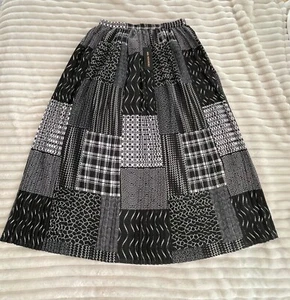 Mix Nouveau Bohemian Patchwork Maxi Skirt. Black and white. NWT. M - Picture 1 of 10