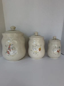 Stoneware The Marmalade Ceramic Cookie Jar Canisters Geese Set of 3 - Picture 1 of 18