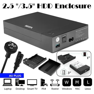 2.5/3.5 inch SATA External USB 3.0 Hard Drive Case Enclosure HDD Disk Notebooks - Picture 1 of 4