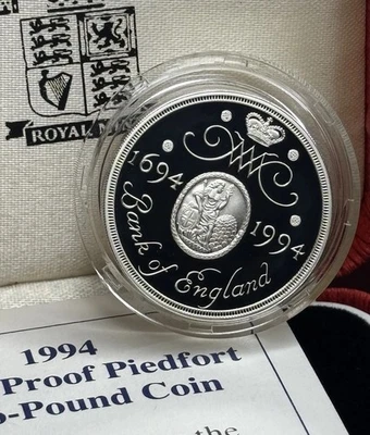 Silver Proof 1994 2£ *10k* 2X Thick Ult DCAM Flawless Proof Bank Of England Rare - Image 1 of 4