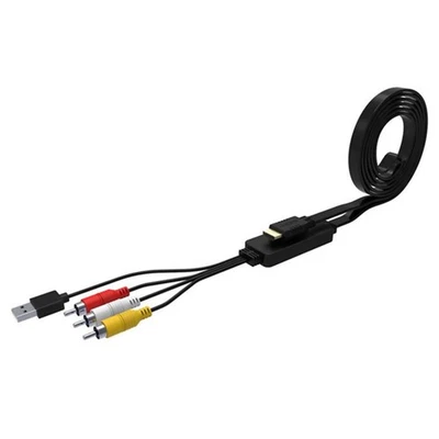 HDMI Male to 3RCA AV Converter Adapter Cable USB Power Supply For PS4 XBox HDTV - Image 1 of 4