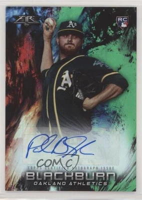 2018 Topps Fire Fire Auto Green /75 Paul Blackburn #FA-PB Rookie Auto RC - Image 1 of 2