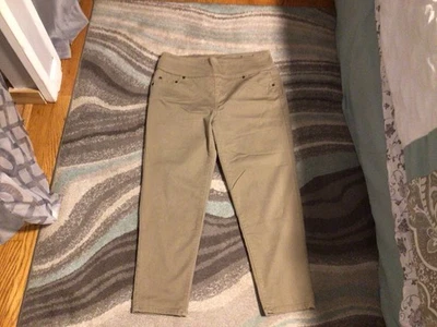 "Pantalones Avenue Denim Marrón Ajustados Frente Plano 5 Bolsillos 14/16 P W34/26""" Foto 1 de 4