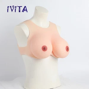 IVITA D Cup Silicone Crossdresser Breast Forms Transgender Fake Boobs - Picture 1 of 12