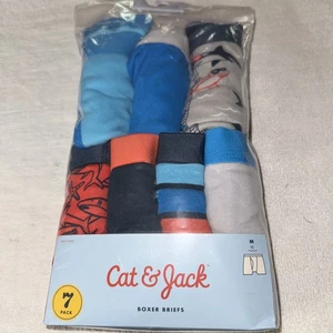 Cat & Jack 7 Pack New Boy's Size Medium (8) 100% Cotton Boxer Brief - Picture 1 of 6